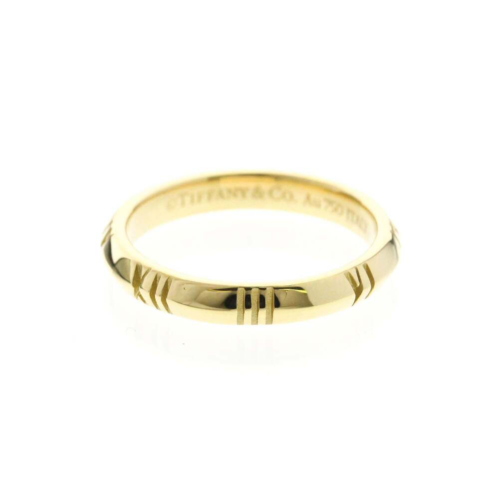 Tiffany Atlas Closed Narrow Ring Yellow Gold (18K) Fashion No Stone Band Ring...